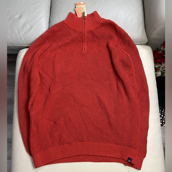 NWT - Fat Face Men's Waffle Knit Half Zip Neck Sweater - Size XL - Picture 5 of 12